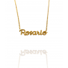 Collar con nombre de Rosario en Acero Hipoalergénico 316l