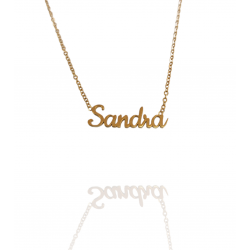 Collar con nombre de Sandra en Acero Hipoalergénico 316l