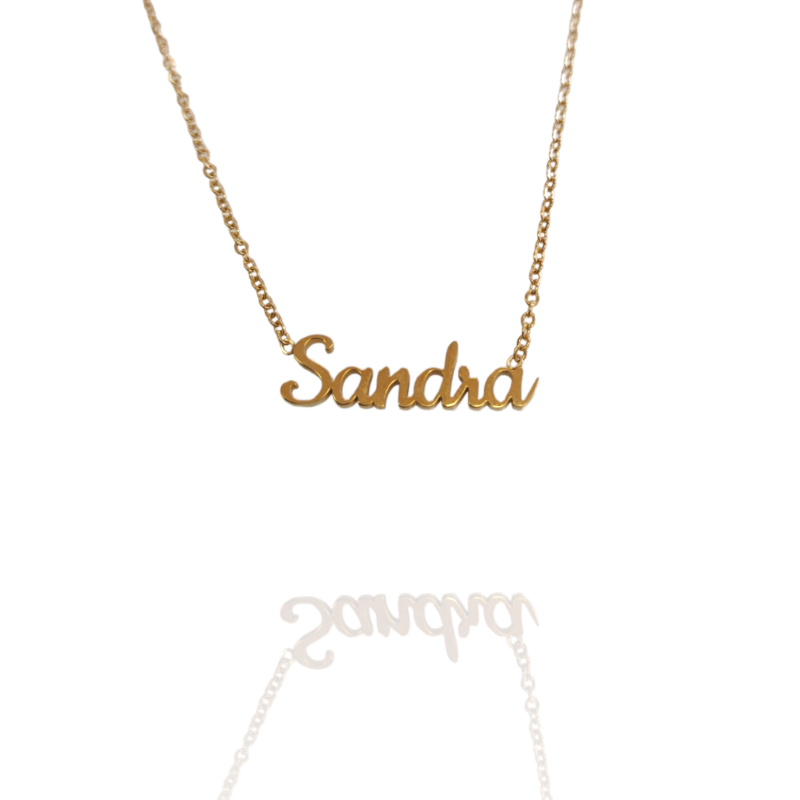 Collar con nombre de Sandra en Acero Hipoalergénico 316l