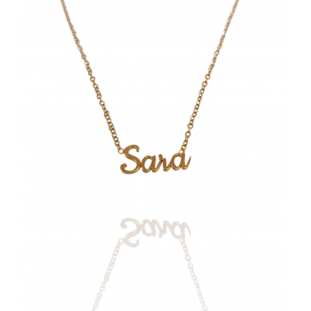 Collar con nombre de Sara en Acero Hipoalergénico 316l