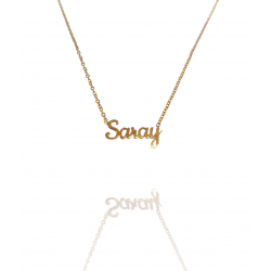 Collar con nombre de Saray en Acero Hipoalergénico 316l