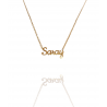 Collar con nombre de Saray en Acero Hipoalergénico 316l