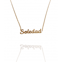 Collar con nombre de Soledad en Acero Hipoalergénico 316l