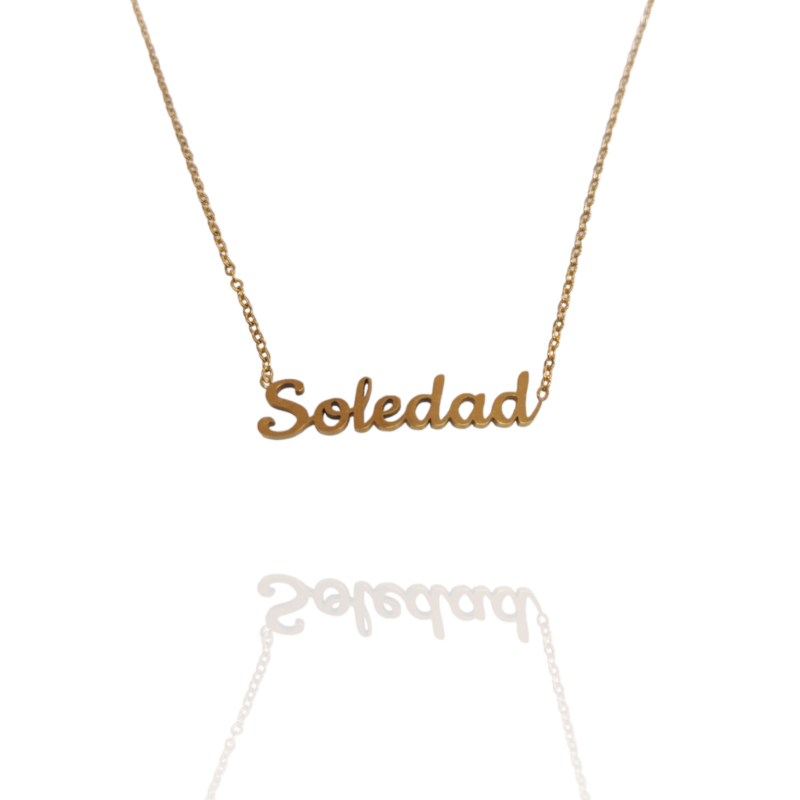 Collar con nombre de Soledad en Acero Hipoalergénico 316l