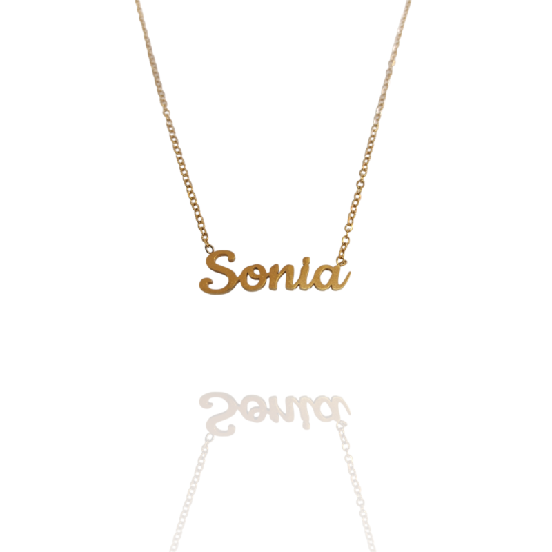 Collar con nombre de Sonia en Acero Hipoalergénico 316l