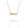 Collar con nombre de Sonia en Acero Hipoalergénico 316l