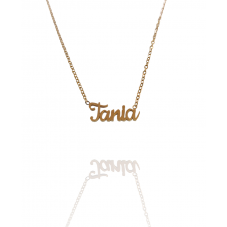 Collar con nombre de Tania en Acero Hipoalergénico 316l
