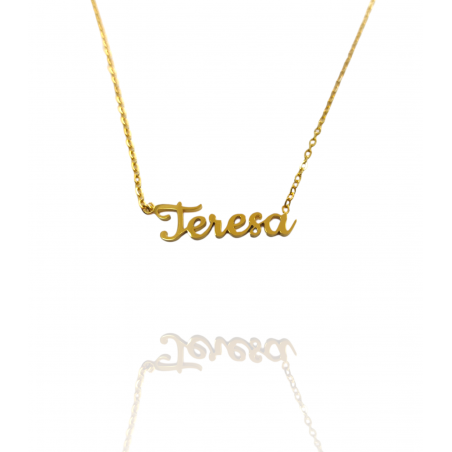 Collar con nombre de Teresa en Acero Hipoalergénico 316l