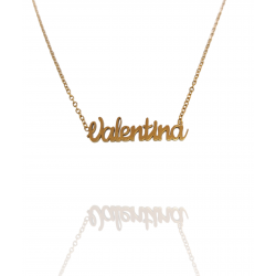 Collar con nombre de Valentina en Acero Hipoalergénico 316l
