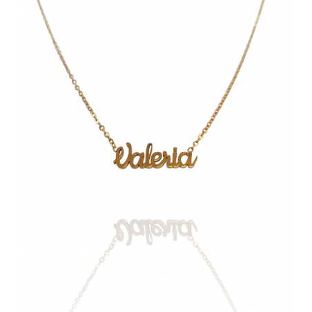 Collar con nombre de Valeria en Acero Hipoalergénico 316l