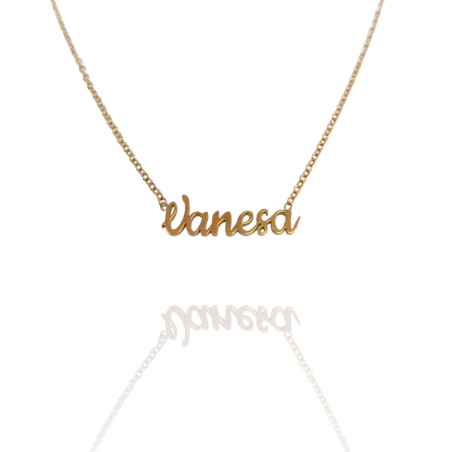 Collar con nombre de Vanesa en Acero Hipoalergénico 316l