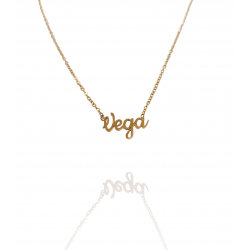 Collar con nombre de Vega en Acero Hipoalergénico 316l