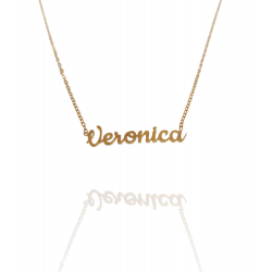 Collar con nombre de Verónica en Acero Hipoalergénico 316l