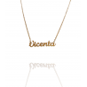 Collar con nombre de Vicenta en Acero Hipoalergénico 316l