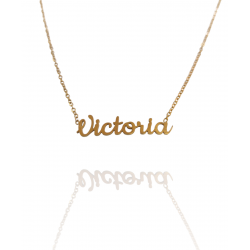Collar con nombre de Victoria en Acero Hipoalergénico 316l