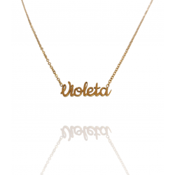 Collar con nombre de Violeta en Acero Hipoalergénico 316l