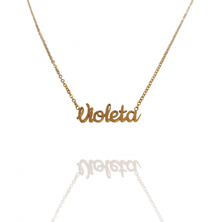 Collar con nombre de Violeta en Acero Hipoalergénico 316l