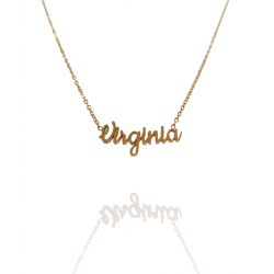 Collar con nombre de Virginia en Acero Hipoalergénico 316l