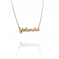 Collar con nombre de Yolanda en Acero Hipoalergénico 316l