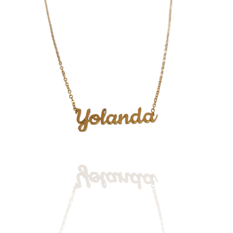 Collar con nombre de Yolanda en Acero Hipoalergénico 316l