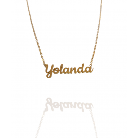 Collar con nombre de Yolanda en Acero Hipoalergénico 316l