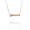 Collar con nombre de Yolanda en Acero Hipoalergénico 316l