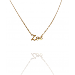Collar con nombre de Zoe en Acero Hipoalergénico 316l