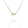 Collar con nombre de Zoe en Acero Hipoalergénico 316l