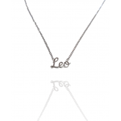 Collar con nombre de Leo en Acero Hipoalergénico 316l