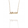 Collar con nombre de Alberto en Acero Hipoalergénico 316l