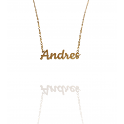 Collar con nombre de Andrés en Acero Hipoalergénico 316l