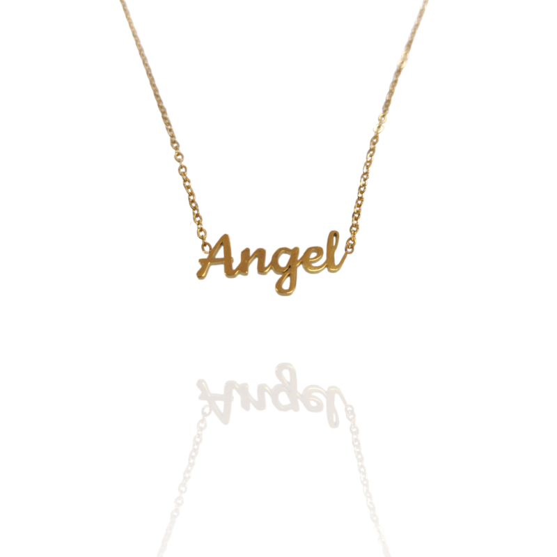 Collar con nombre de Ángel en Acero Hipoalergénico 316l