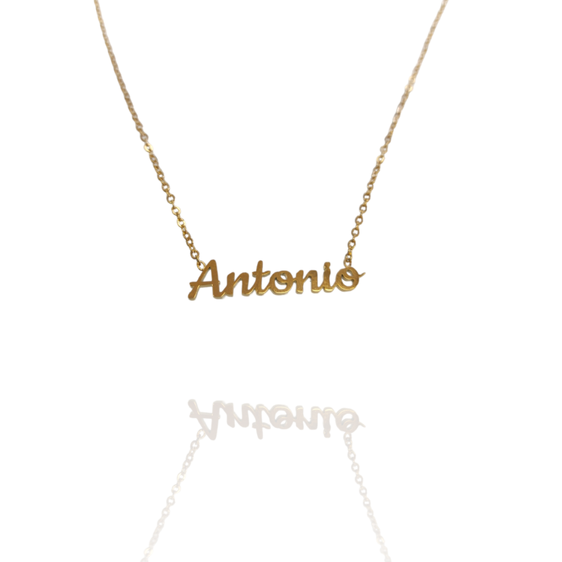 Collar con nombre de Antonio en Acero Hipoalergénico 316l