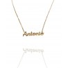 Collar con nombre de Antonio en Acero Hipoalergénico 316l