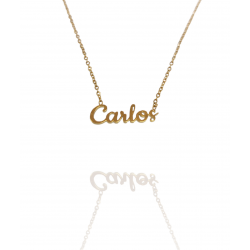 Collar con nombre de Carlos en Acero Hipoalergénico 316l