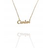 Collar con nombre de Carlos en Acero Hipoalergénico 316l