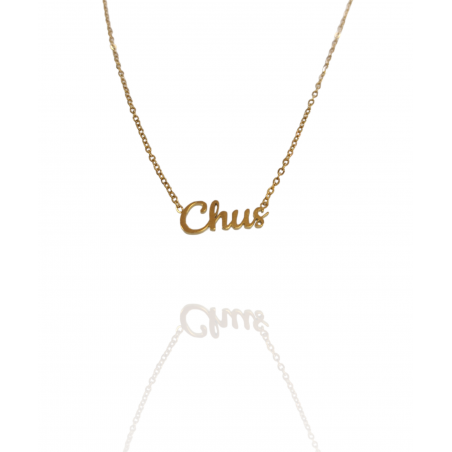 Collar con nombre de Chus en Acero Hipoalergénico 316l