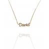 Collar con nombre de David en Acero Hipoalergénico 316l