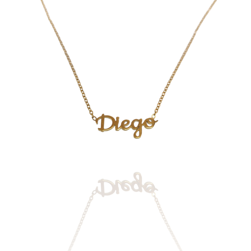 Collar con nombre de Diego en Acero Hipoalergénico 316l