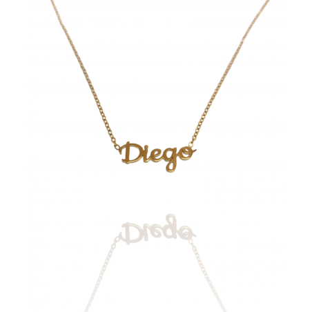 Collar con nombre de Diego en Acero Hipoalergénico 316l