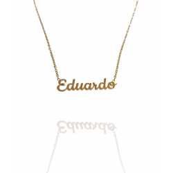 Collar con nombre de Eduardo en Acero Hipoalergénico 316l