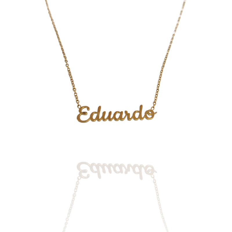 Collar con nombre de Eduardo en Acero Hipoalergénico 316l