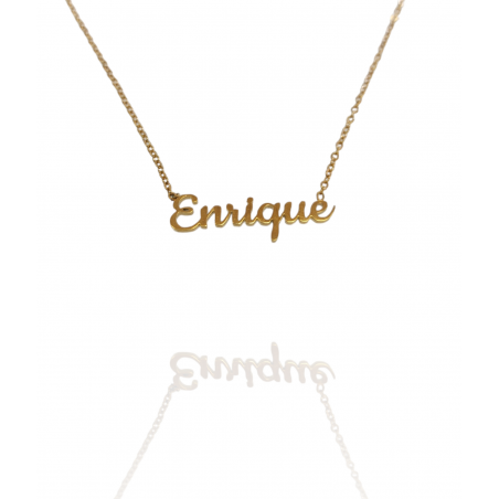 Collar con nombre de Enrique en Acero Hipoalergénico 316l