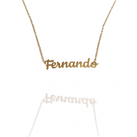 Collar con nombre de Fernando en Acero Hipoalergénico 316l