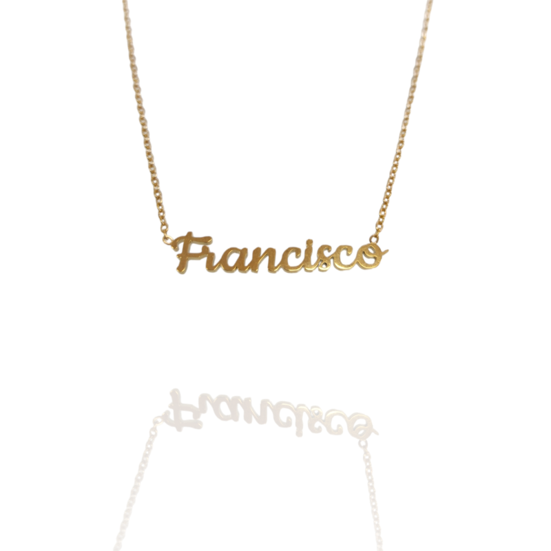 Collar con nombre de Francisco en Acero Hipoalergénico 316l