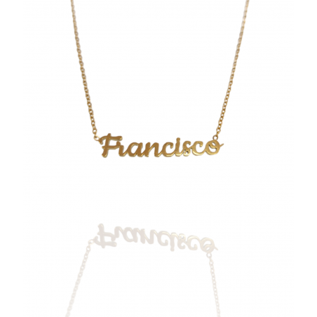 Collar con nombre de Francisco en Acero Hipoalergénico 316l