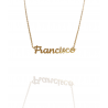 Collar con nombre de Francisco en Acero Hipoalergénico 316l
