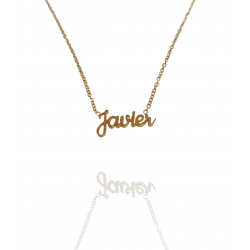 Collar con nombre de Javier en Acero Hipoalergénico 316l