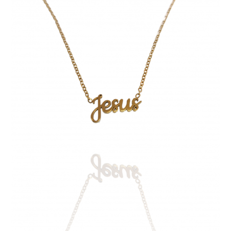 Collar con nombre de Jesús en Acero Hipoalergénico 316l