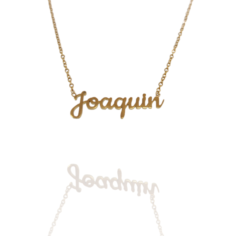 Collar con nombre de Joaquín en Acero Hipoalergénico 316l